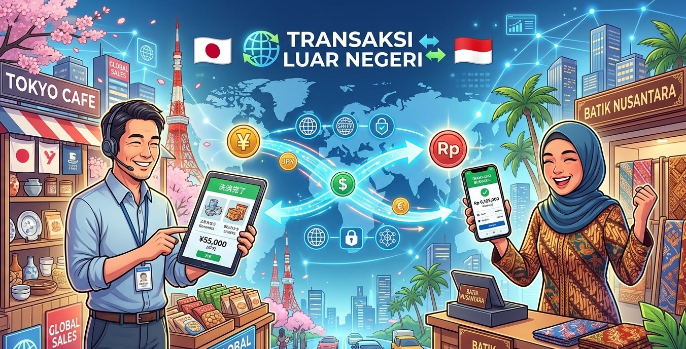 Ilustrasi aspek pajak transaksi luar negeri meliputi PPh Pasal 26, Form DGT, PPN jasa luar negeri, PDRI impor, dan transfer pricing untuk kepatuhan perpajakan cross-border transaction.
